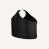 limac-design-fabia-bonded-leather-basket-black | ikonitaly