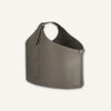 limac-design-fabia-bonded-leather-basket-dove-grey | ikonitaly