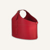 limac-design-fabia-bonded-leather-basket-red | ikonitaly