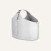 limac-design-fabia-bonded-leather-basket-white | ikonitaly