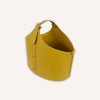 limac-design-fabia-bonded-leather-basket-yellow | ikonitaly