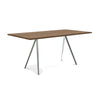 magis-baguette-160x85cm-table-aluminum-polished-legs-thermotreated-oak-top | ikonitaly