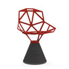 magis-chair-one-BLACK-concrete-base-RED-seat  |ikonitaly