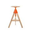 magis-tom-height-adjustable-bar-stool-beech-wood-seat-orange-screw | ikonitaly