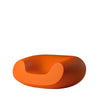 slide-chubby-cricket-chair-with-sinuous-outlines-pumpkin-orange | ikonitaly