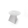 b-line-abra-round-steel-coffee-table-white-diam-40cm | ikonitaly
