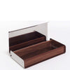 danese milano mari citera | large stainless steel and rosewood box | ikonitaly