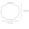 low palma vase dimensions 41xH35cm, datasheet | ikonitaly