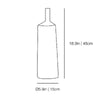 data sheet of the asphalt tall bottle vase by kose milano | ikonitaly