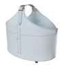 limac-design-bonded-leather-basket-white | ikonitaly