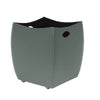 limac design botte leather firewood container dove grey | ikonitaly