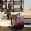 limac design lira leather magazine rack in home | ikonitaly