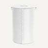 limac-design-roby-leather-cylindrical-laundry-basket-white | ikonitaly