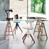 magis-tuffy-swivel-chair-brut-trestle-table | ikonitaly