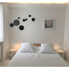 minimaproject dots 3d wall art - glossy black in bedroom | ikonitaly